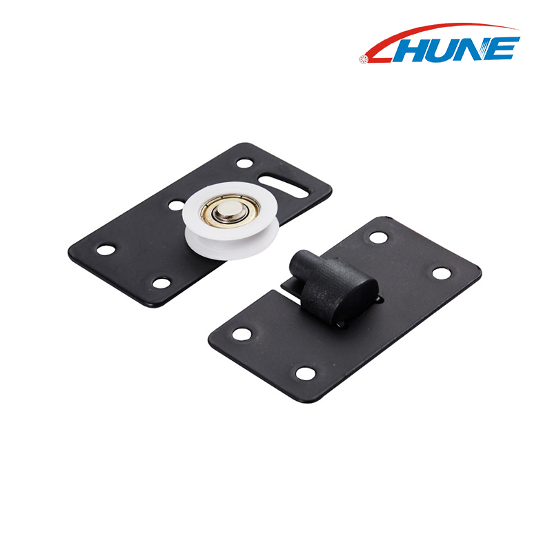 Garderobe Hardware Møbelskab Justerbar skydedørsrulle Nylon skyderulle Garderobe Hardware Møbelskab Justerbar skydedørsrulle Nylon skyderulle