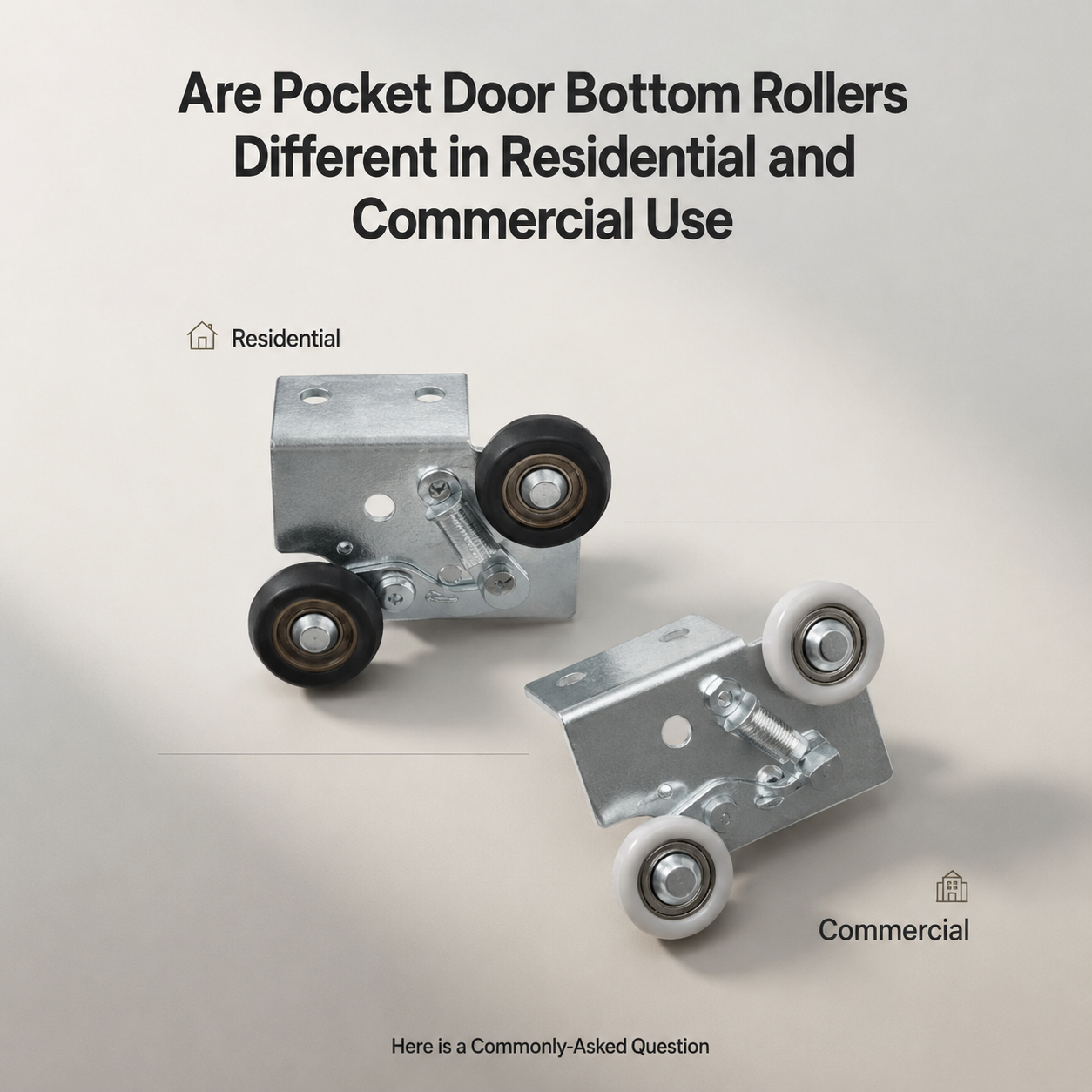  Er Pocket Door Bottom Rollers forskellige i bolig- og kommerciel brug